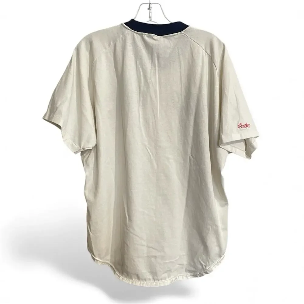Vintage Rawlings Boston Red Sox Front Button Baseball Shirt Jersey Size XL White - Picture 2 of 9